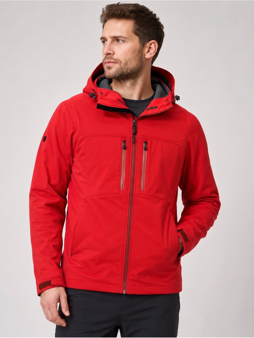 Stormtech Men's Red Performance Softshell Jacket with Hood